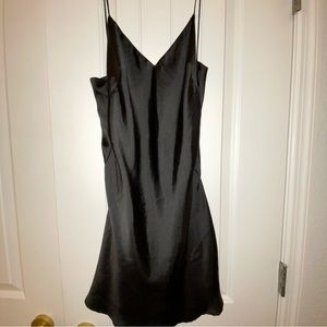Zara Satin Effect Black Mini dress S
